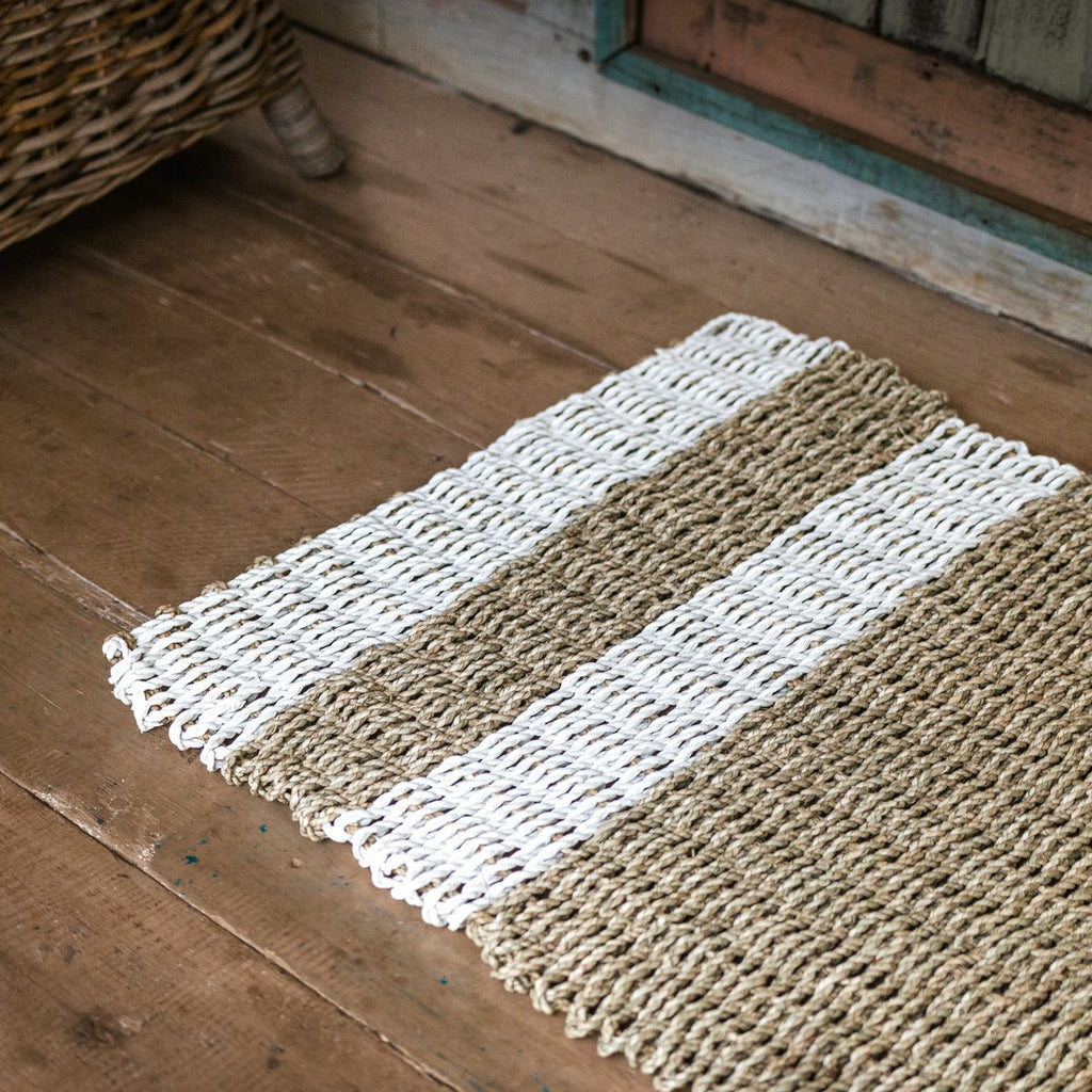 Seagrass Carpet 120x60 cm SEWU | Striped Rug Made of Seagrass - LUXONAS HOME