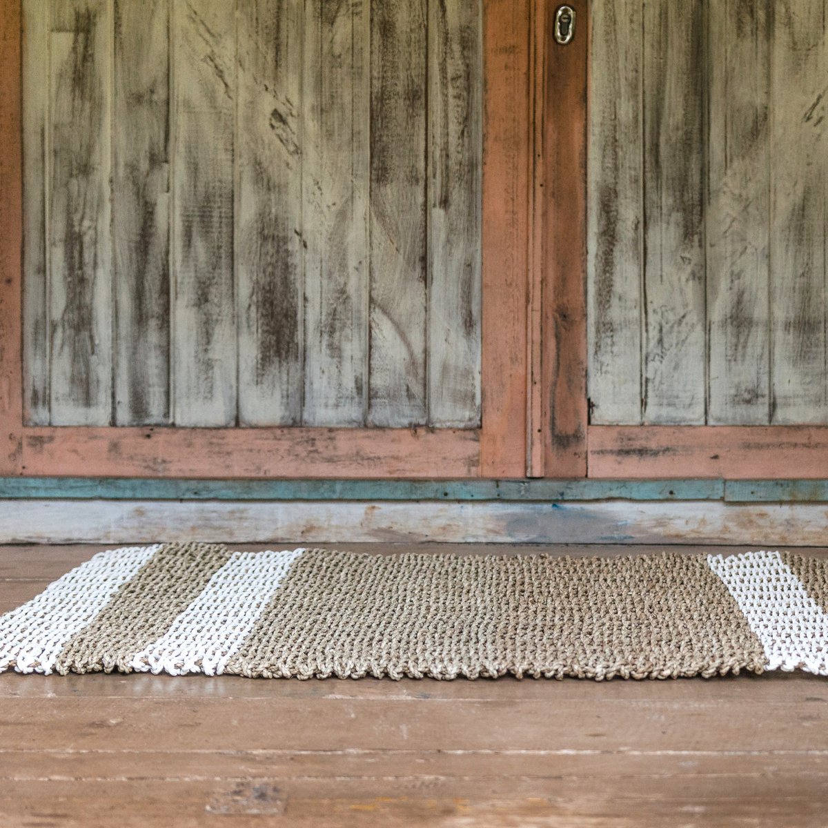 Seagrass Carpet 120x60 cm SEWU | Striped Rug Made of Seagrass - LUXONAS HOME