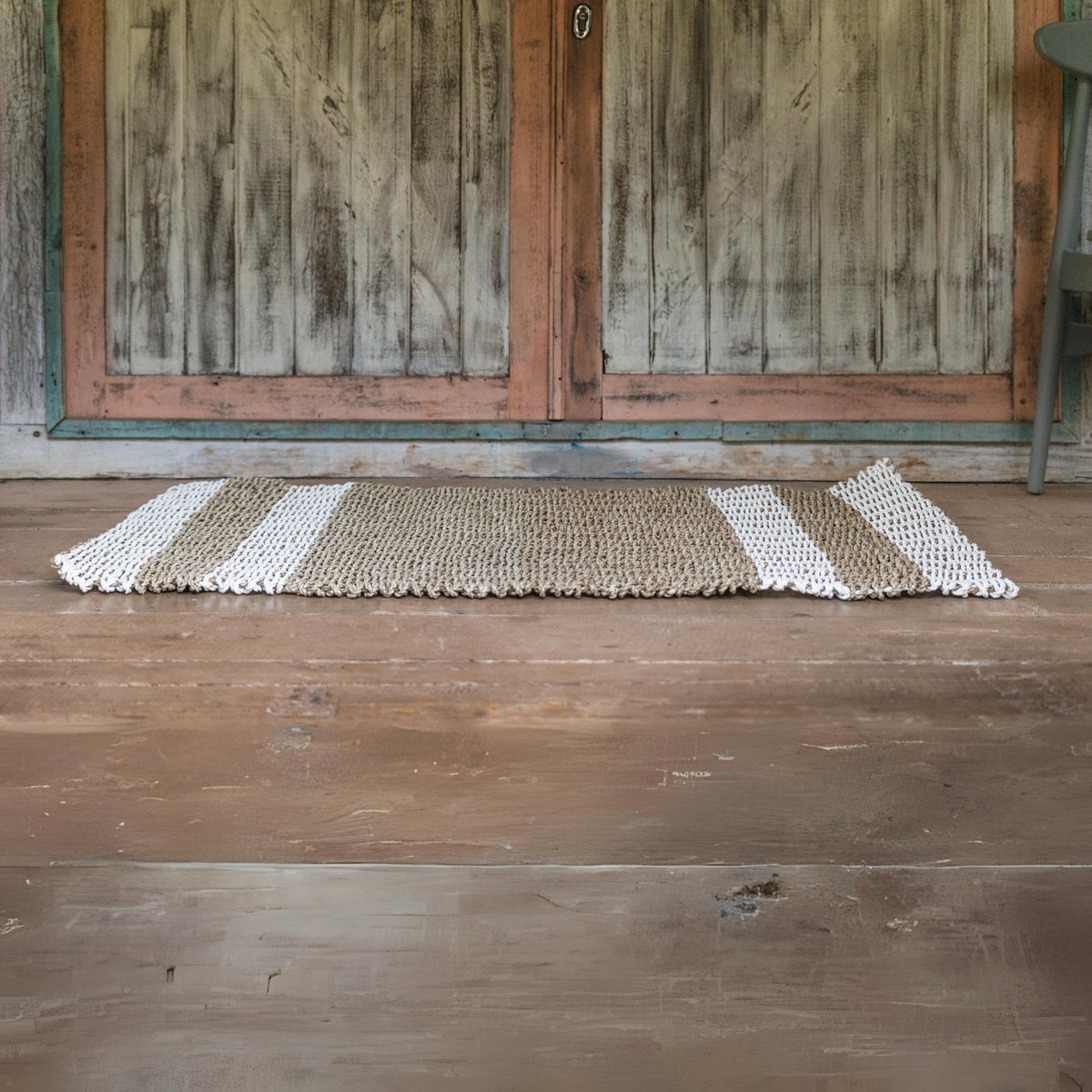 Seagrass Carpet 120x60 cm SEWU | Striped Rug Made of Seagrass - LUXONAS HOME