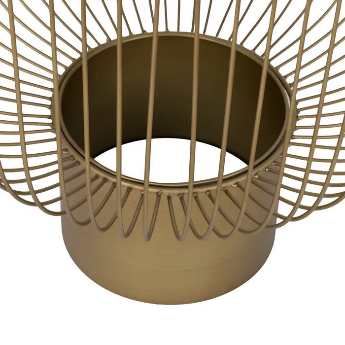 Set of 2 Gold Trapped Coffee Tables - LUXONAS
