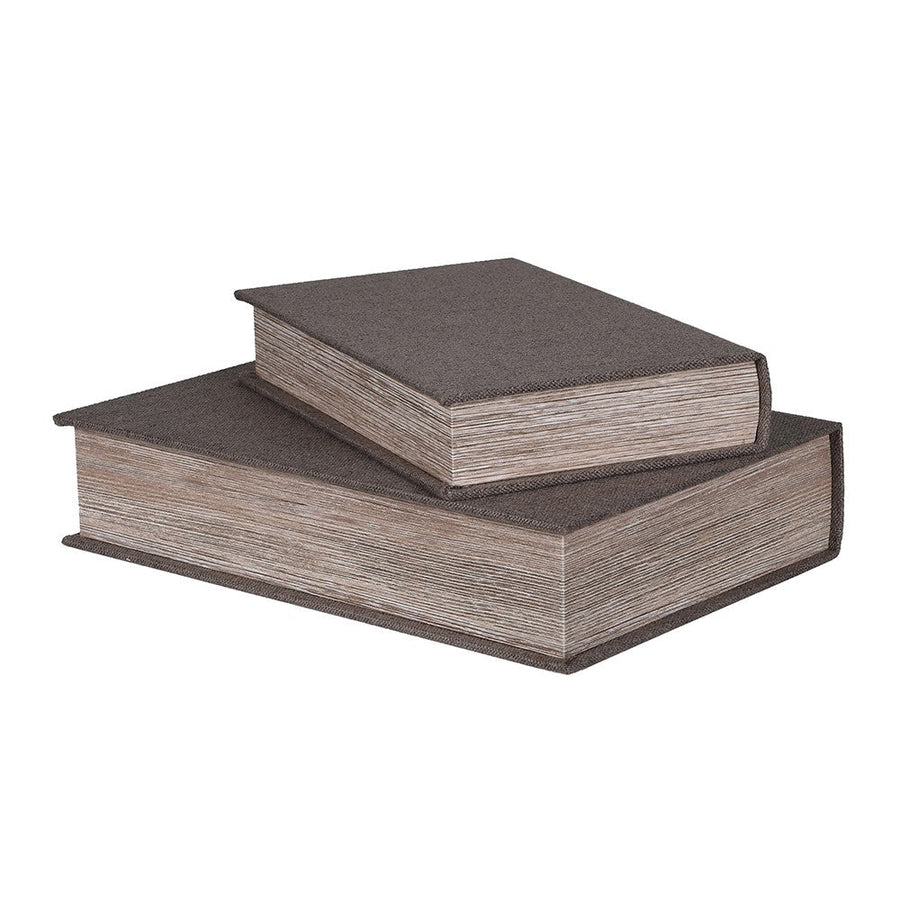 Set of 2 Grey Woven Storage Boxes