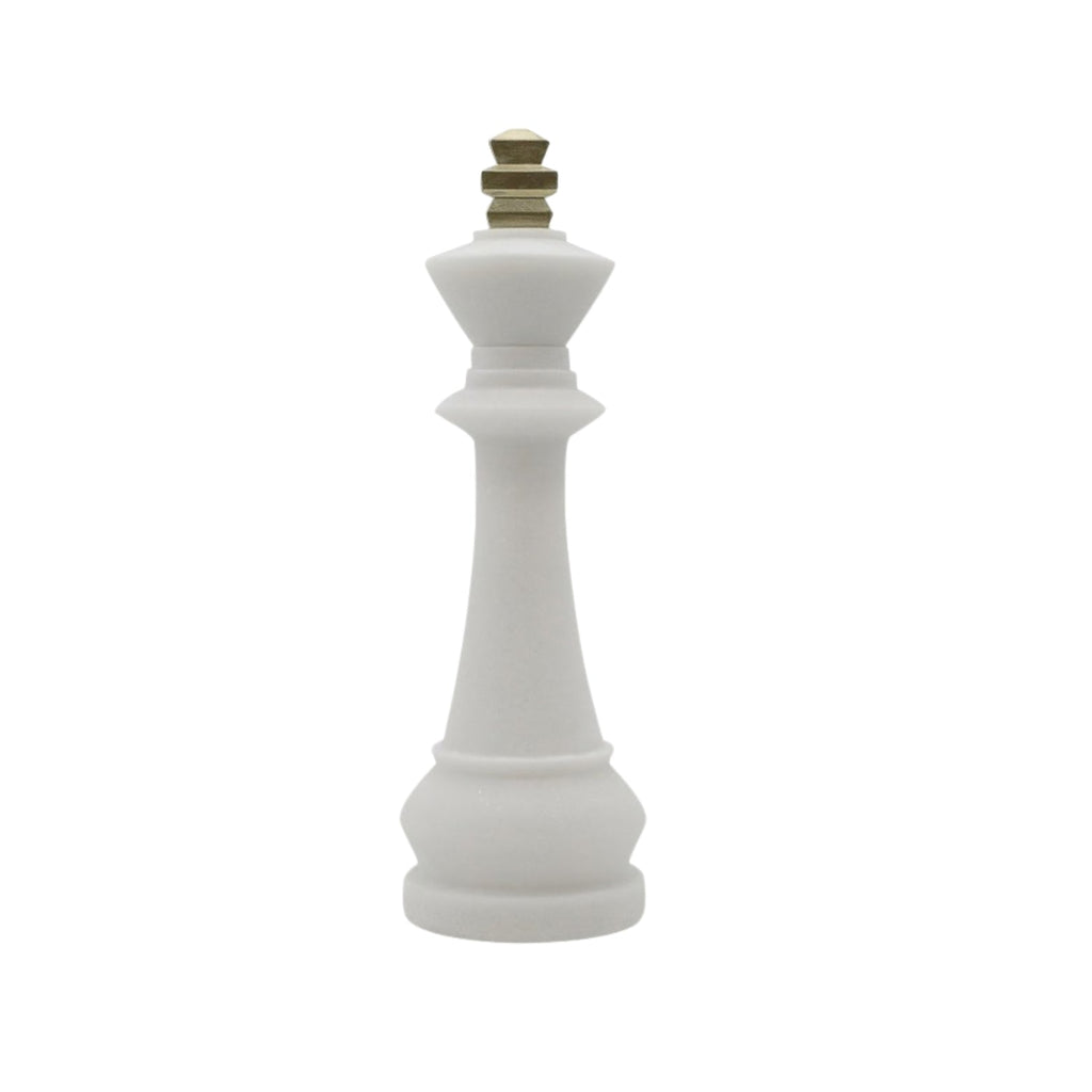 Set of 2 Resin Marble Look Chess Players - LUXONAS HOME