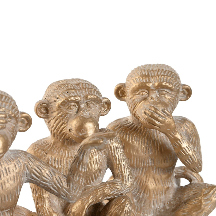 Set of 3 Resin Figurine Monkeys