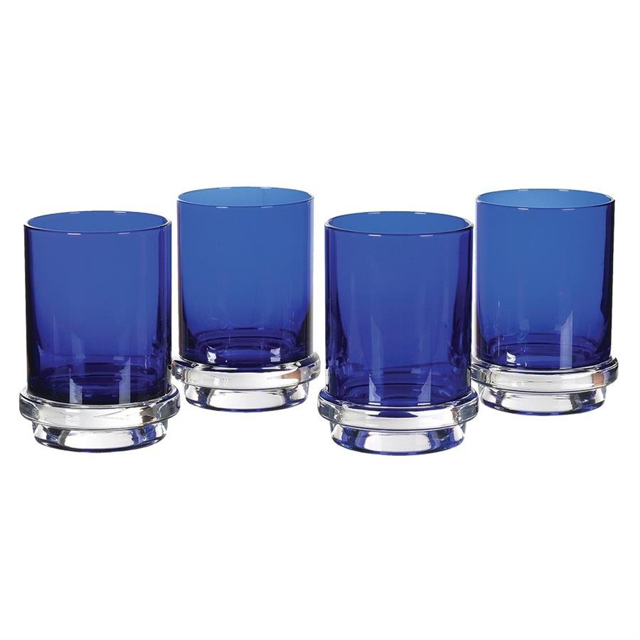 Set of 4 Cobalt Blue Tumbler Glasses - LUXONAS