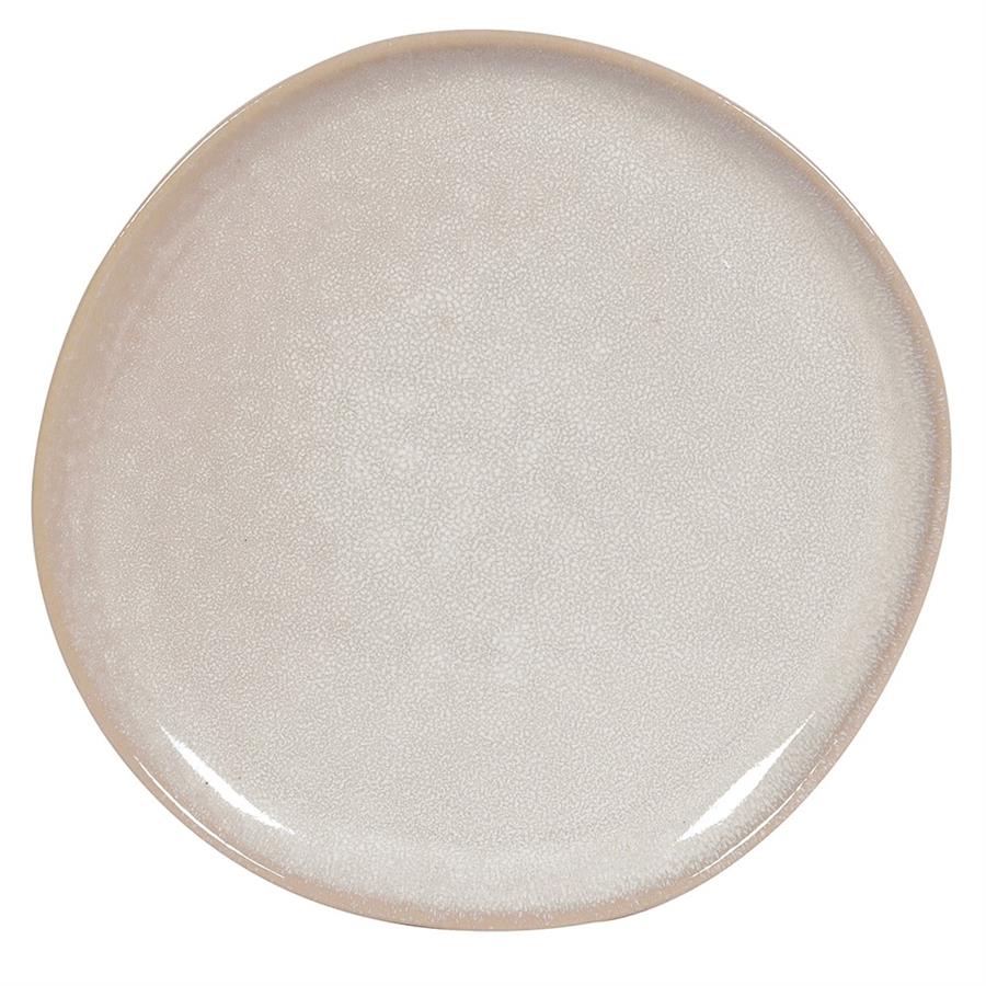 Set of 4 Cream Organic Shape Plates - 20cm