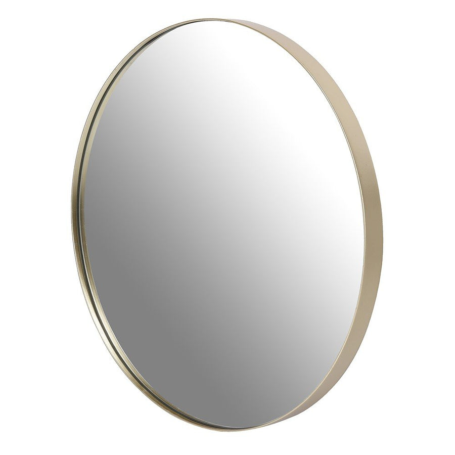 Set of 5 Golden Round Wall Mirrors - Elegant Home Decor
