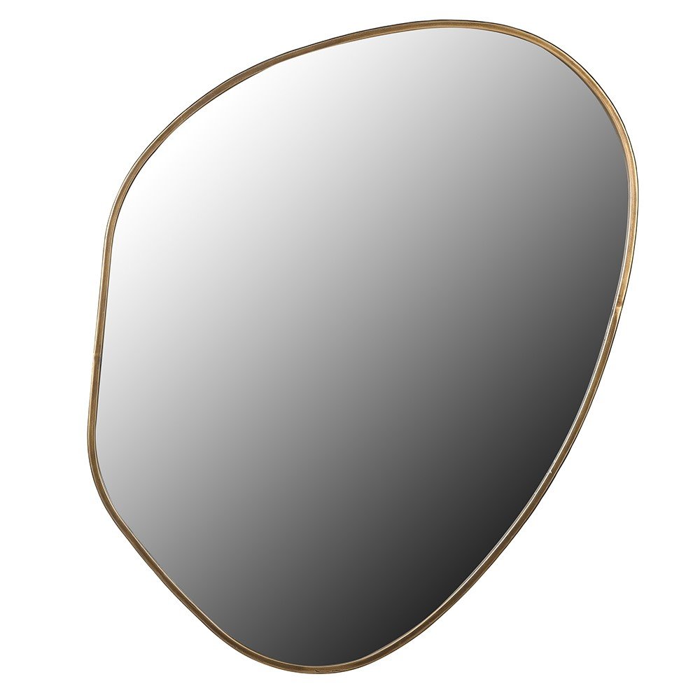 Shape Large Gold Wall Mirror - LUXONAS