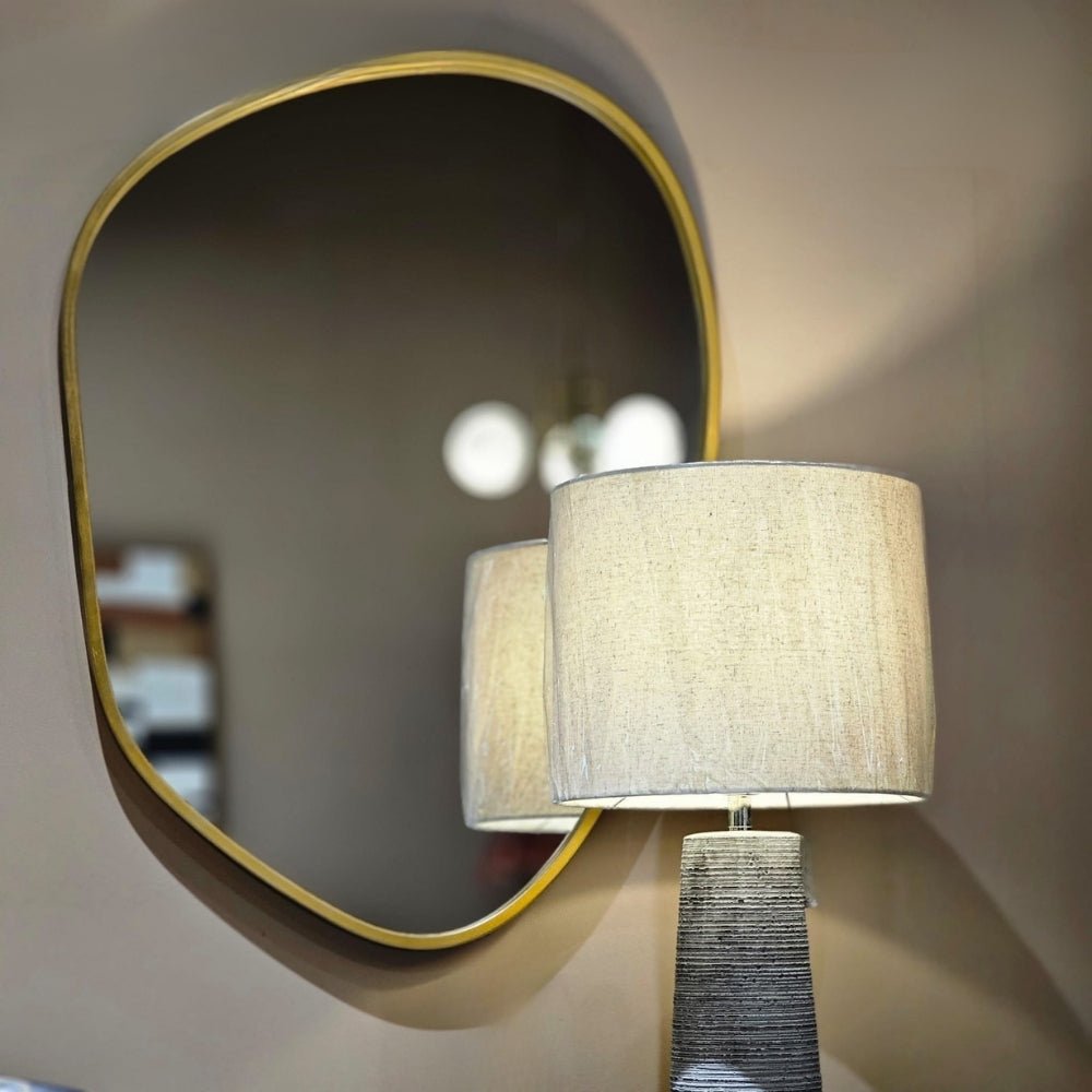 Shape Small Gold Wall Mirror - LUXONAS HOME