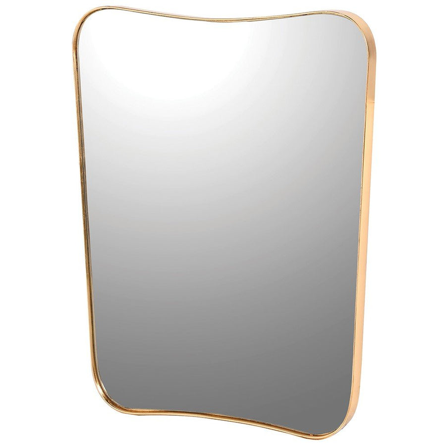 Shaped Gold Frame Mirror