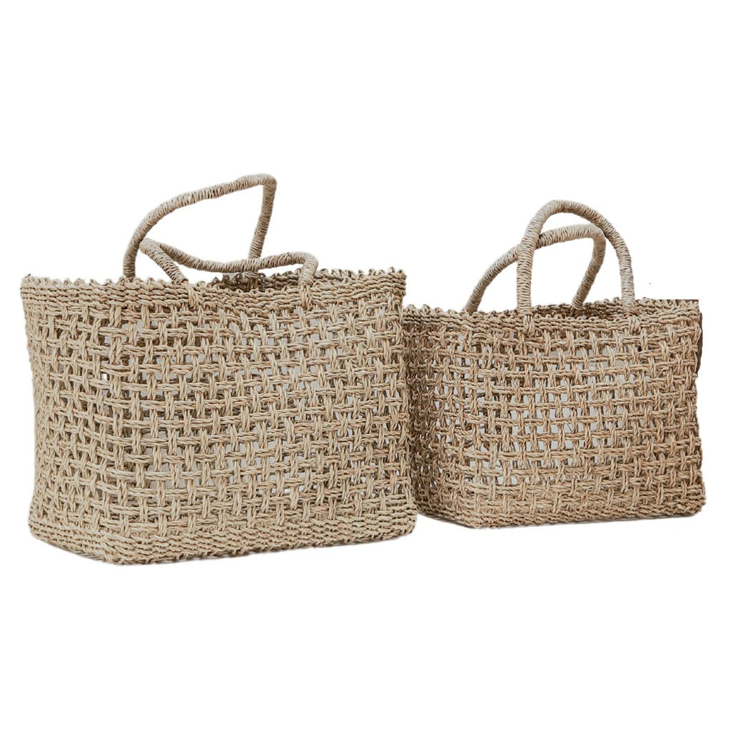 Shopping Bag | Beach Bag MOYO made from Woven Seagrass (2 sizes) - LUXONAS HOME