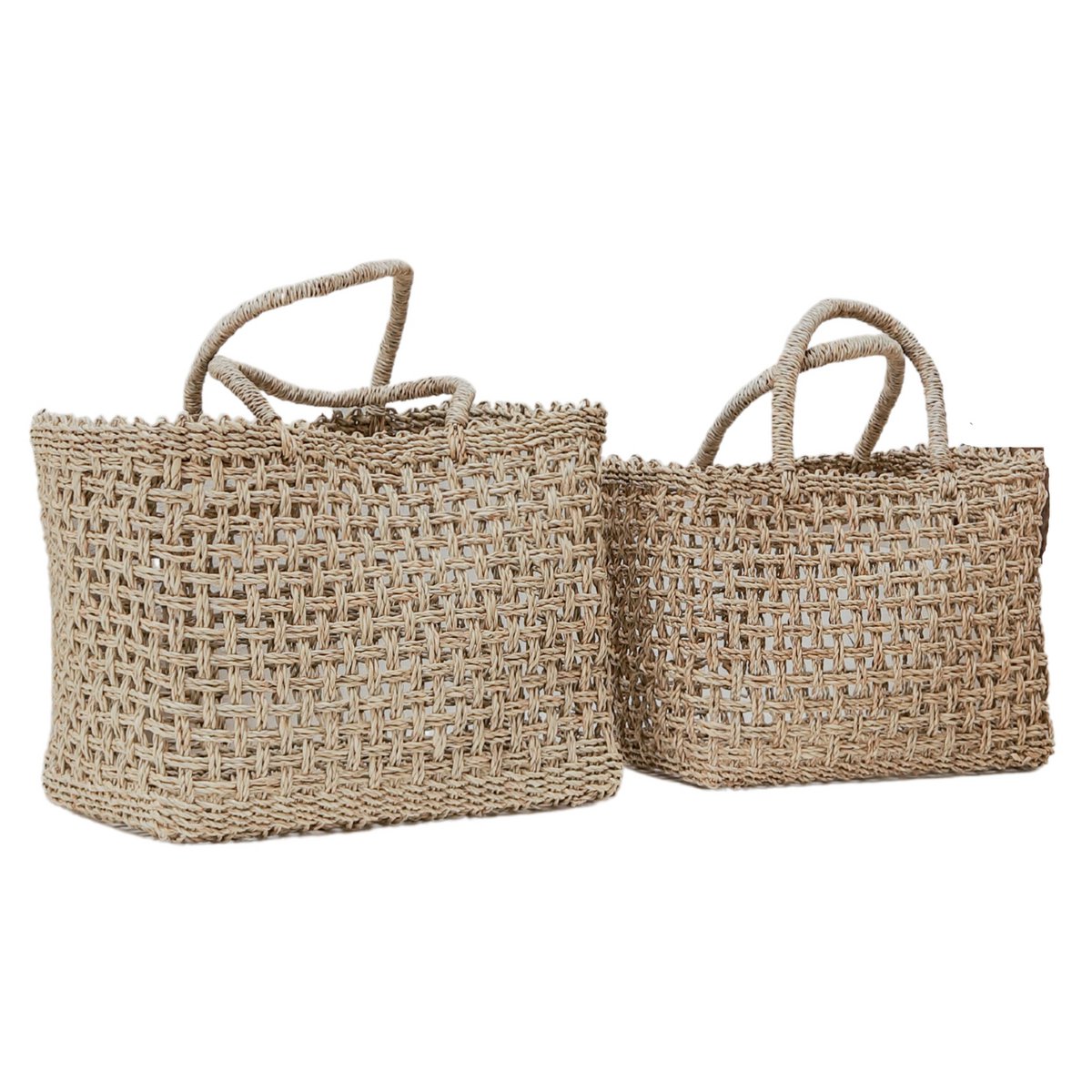 Shopping Bag | Beach Bag MOYO made from Woven Seagrass (2 sizes) - LUXONAS HOME