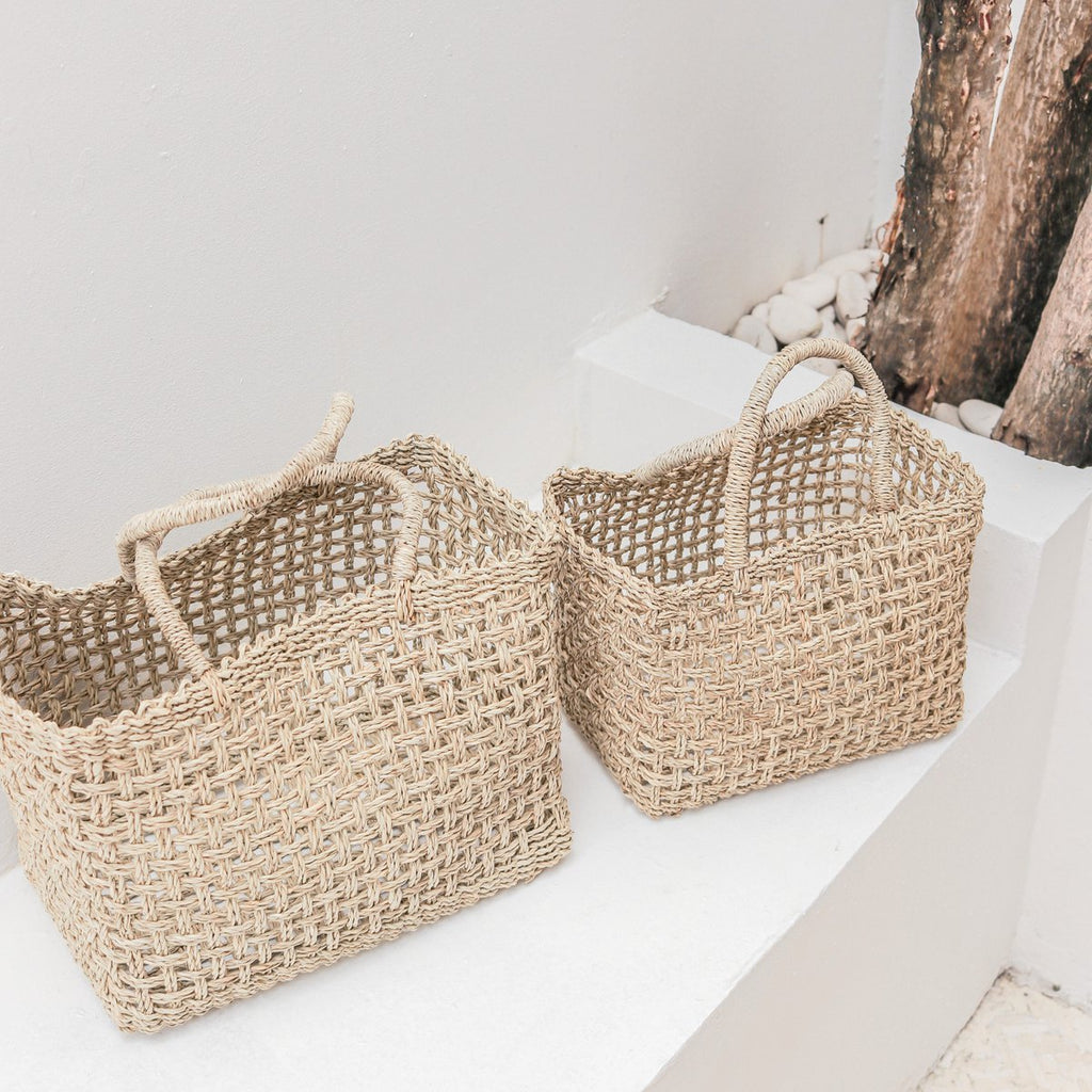 Shopping Bag | Beach Bag MOYO made from Woven Seagrass (2 sizes) - LUXONAS HOME