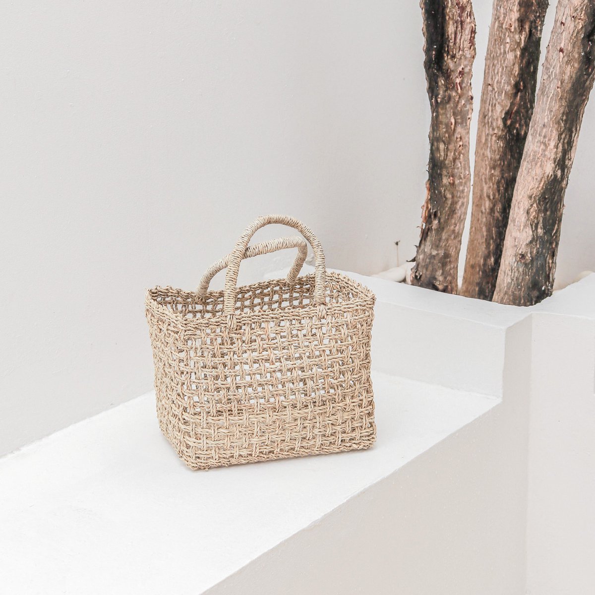 Shopping Bag | Beach Bag MOYO made from Woven Seagrass (2 sizes) - LUXONAS HOME