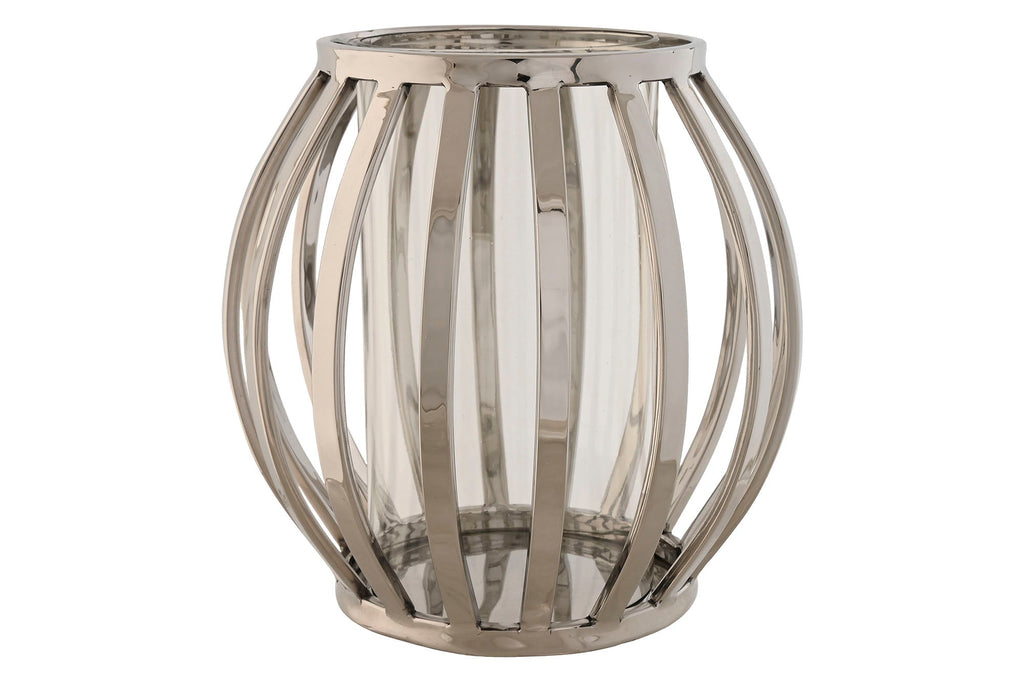 Silver Chrome Small Candle Holder - LUXONAS