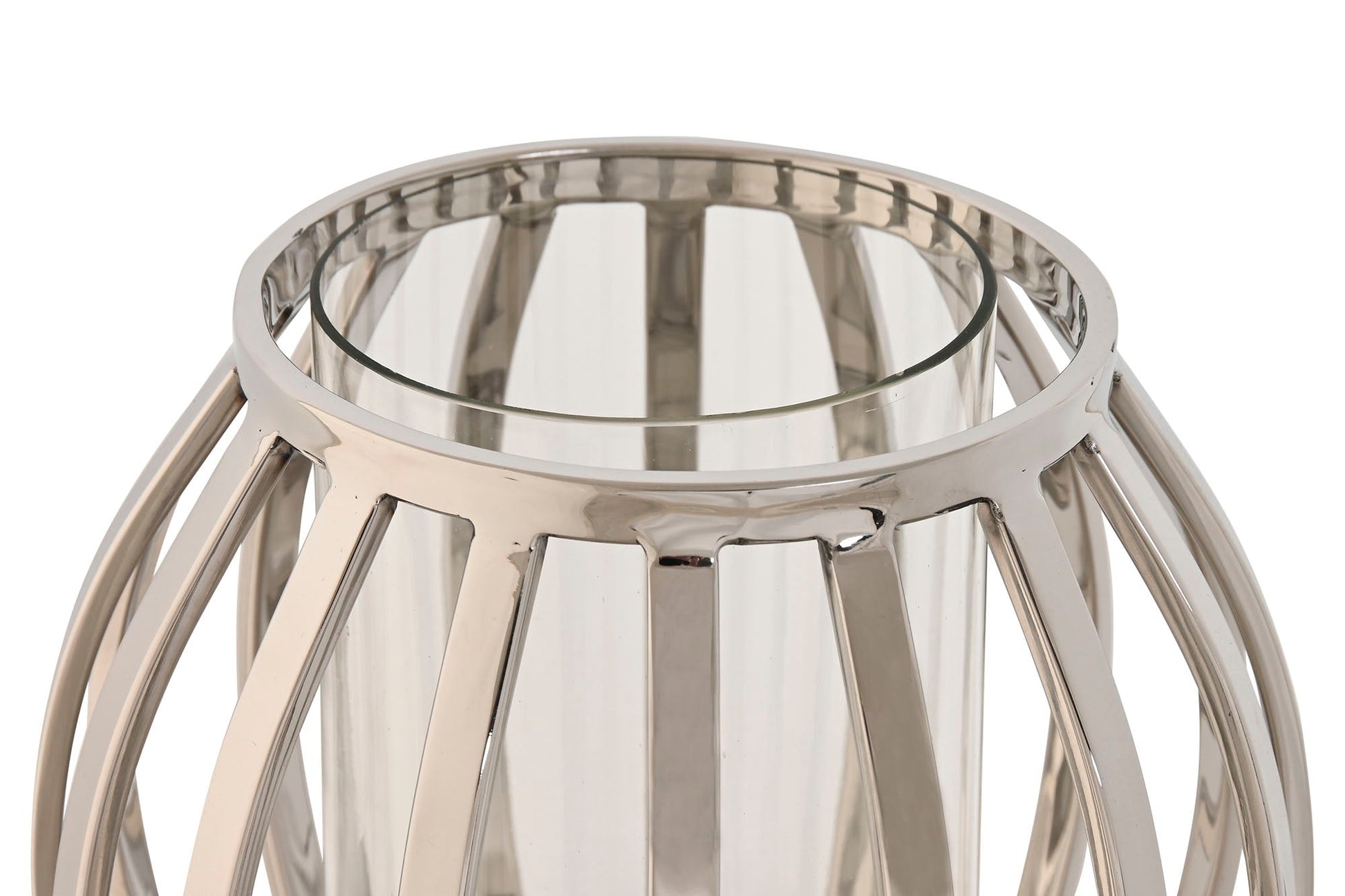 Silver Chrome Small Candle Holder - LUXONAS