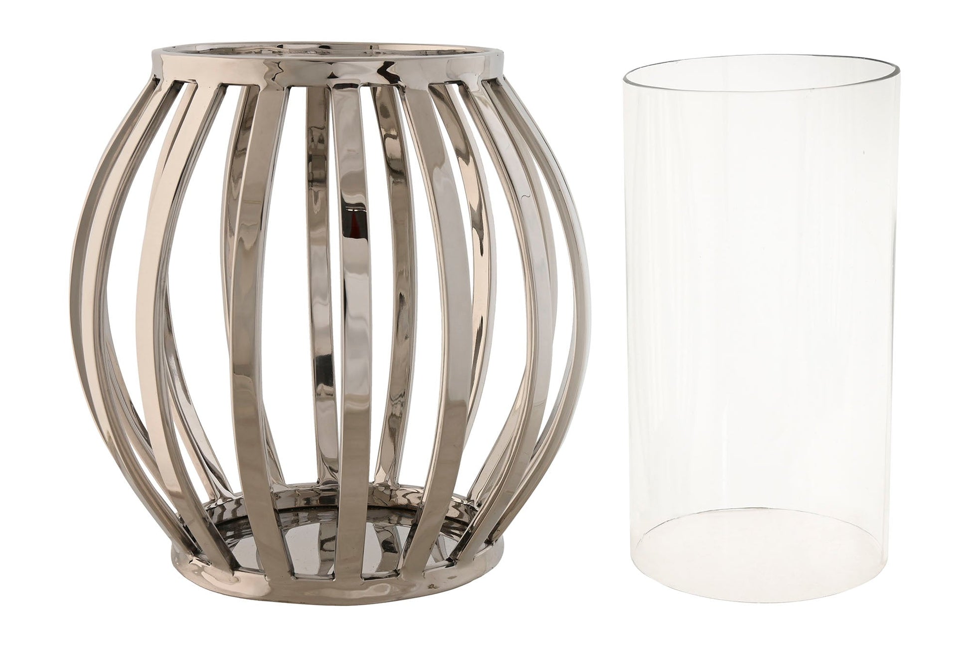 Silver Chrome Small Candle Holder - LUXONAS