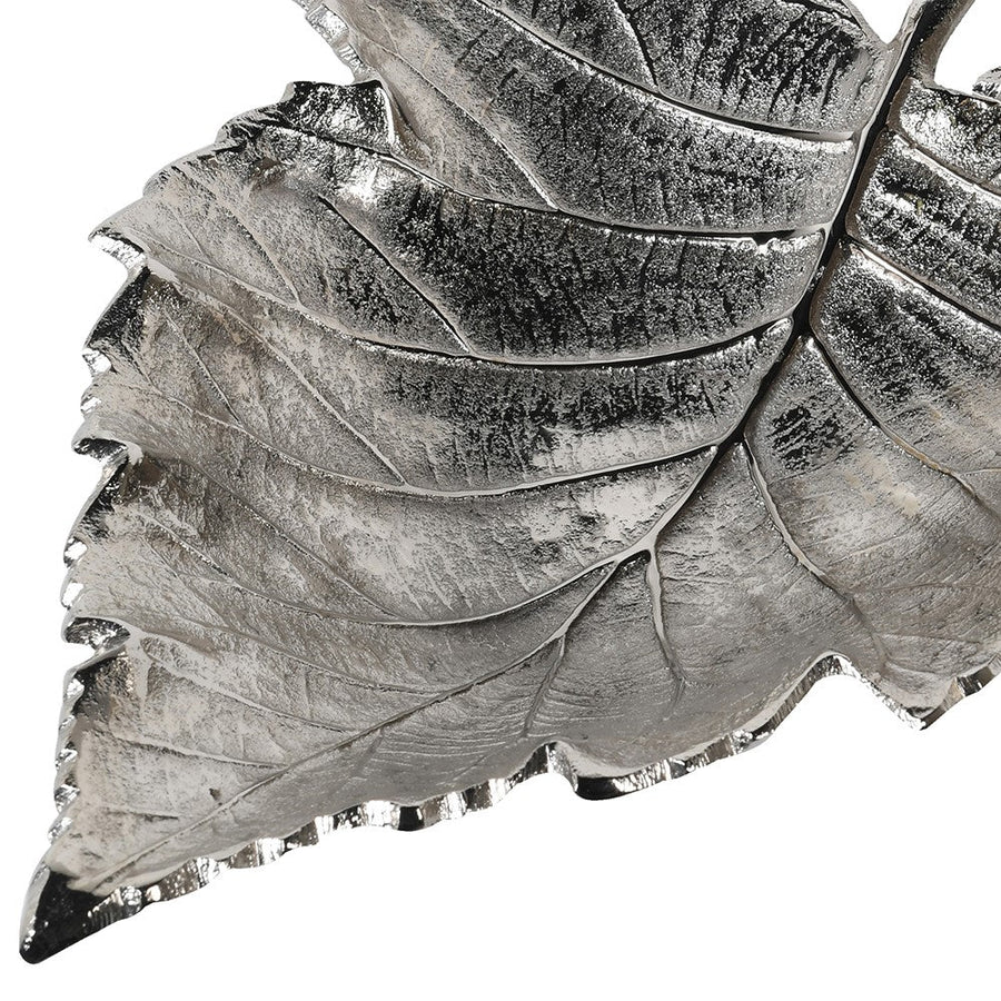 Silver Maple Leaf Decorative Bowl
