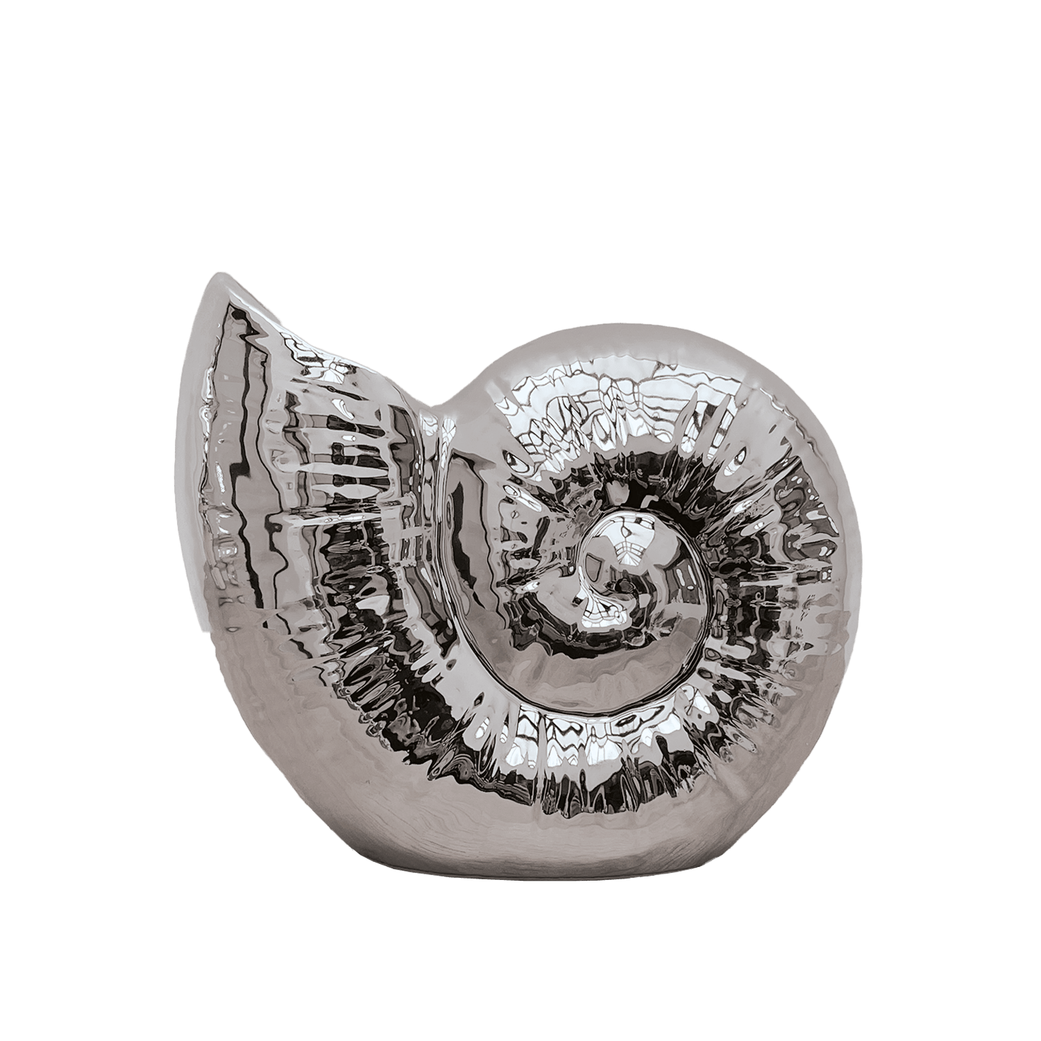 Silver Shell Ceramic Vase