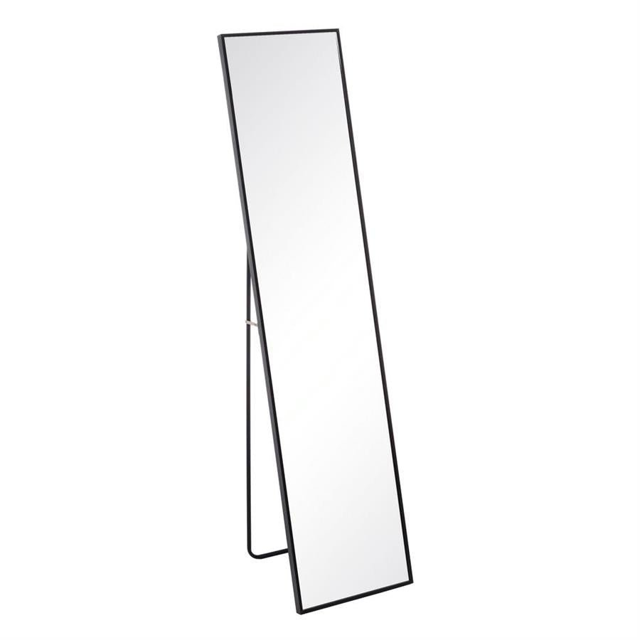 Slim Black Aluminium Standing Mirror