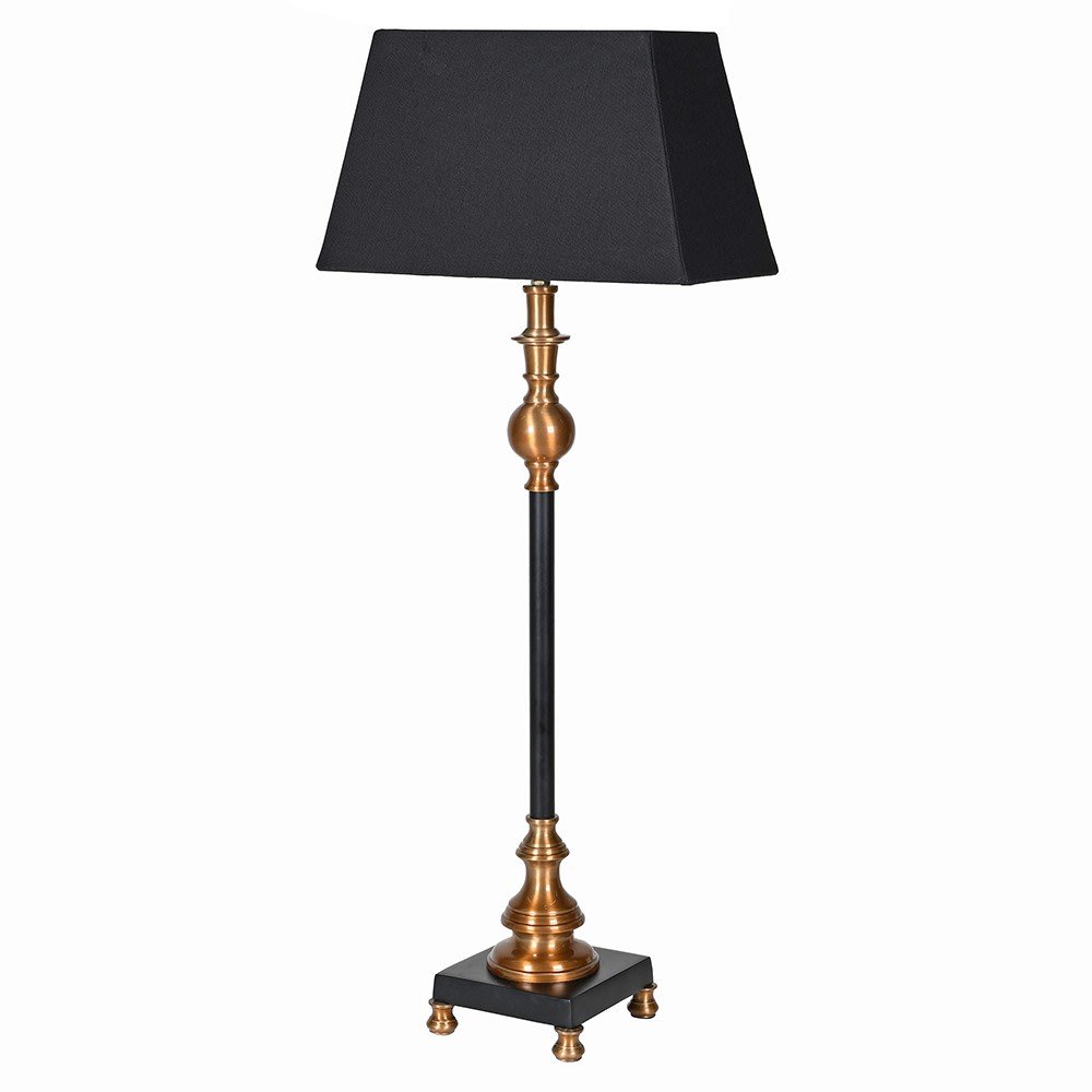 Slim Black Table with Shade