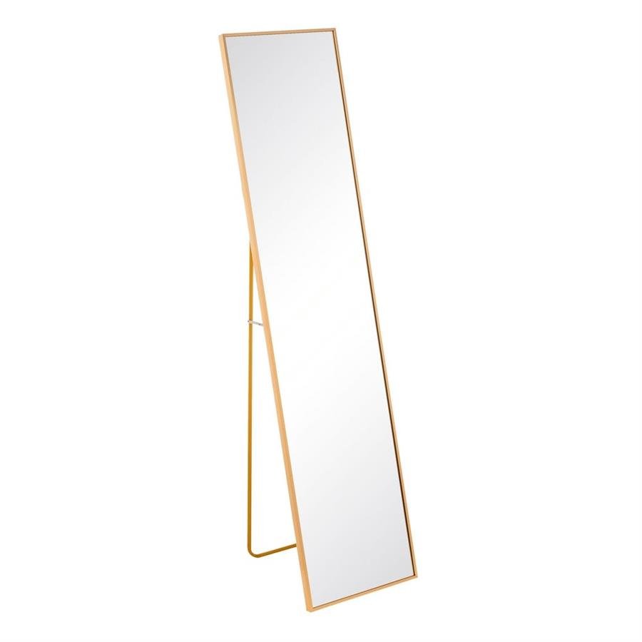 Slim Gold Aluminium Frame Standing Mirror - LUXONAS