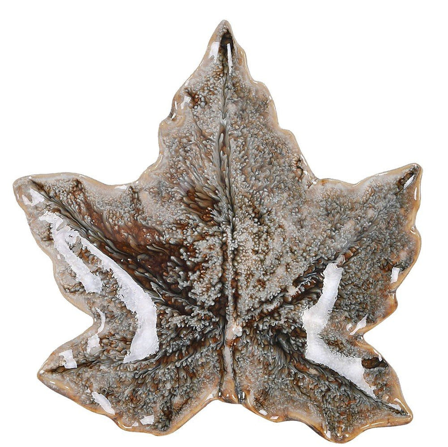 Slip Glaze Maple Leaf Bowl