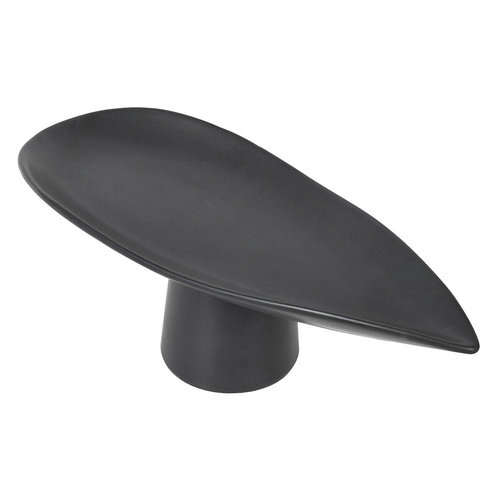 Small Black Pedestal Bowl - LUXONAS