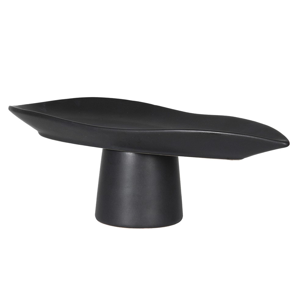 Small Black Pedestal Bowl - LUXONAS