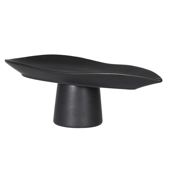 Elegant Small Black Pedestal Bowl for Home Decor