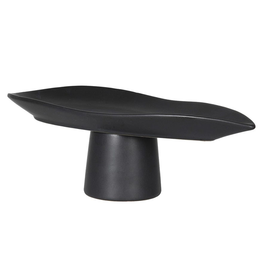 Elegant Small Black Pedestal Bowl for Home Decor