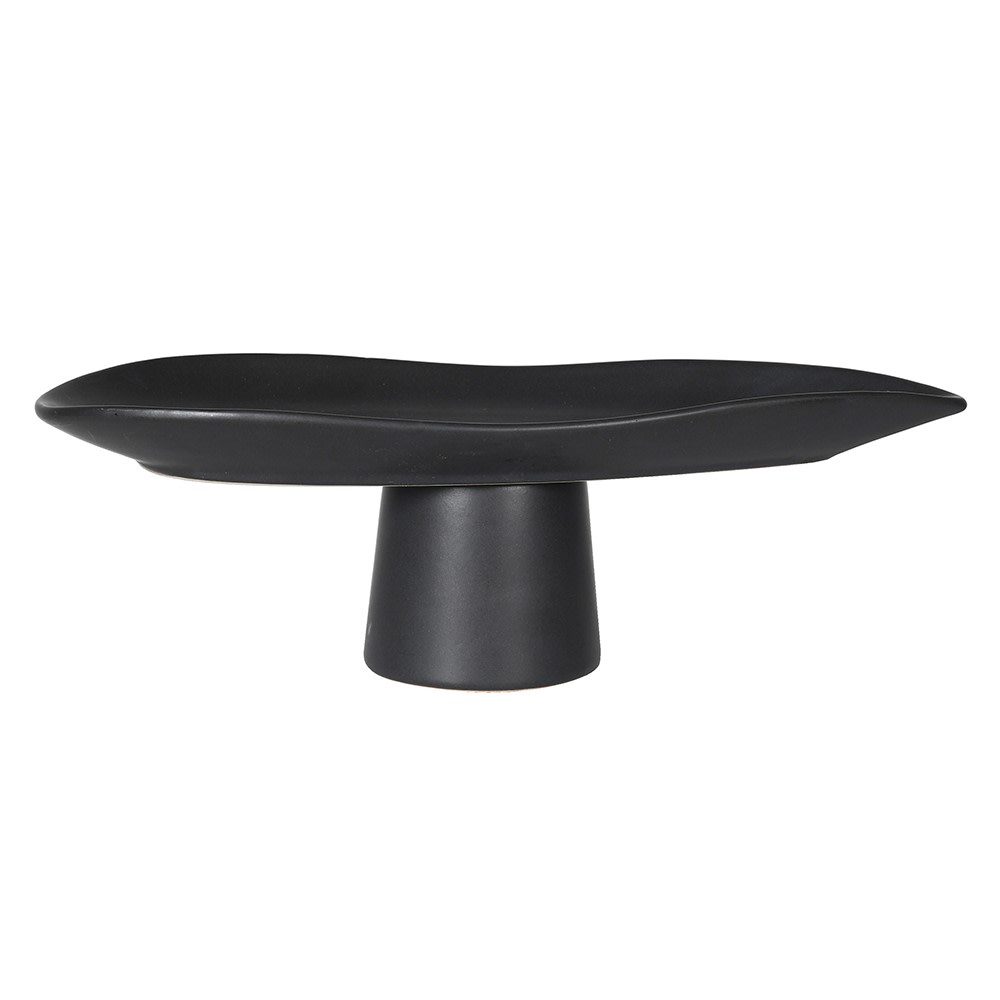 Small Black Pedestal Bowl - LUXONAS