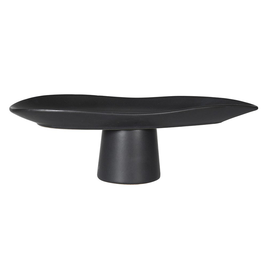 Elegant Small Black Pedestal Bowl for Home Decor