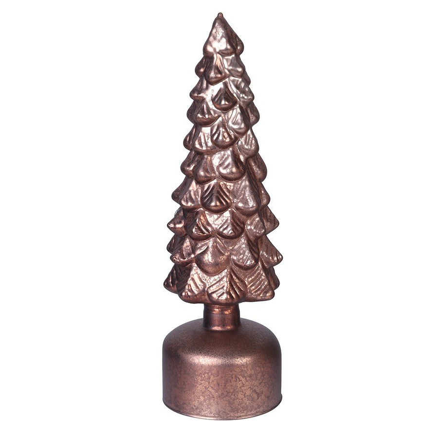 Small Bronze Rotating Lit Tree