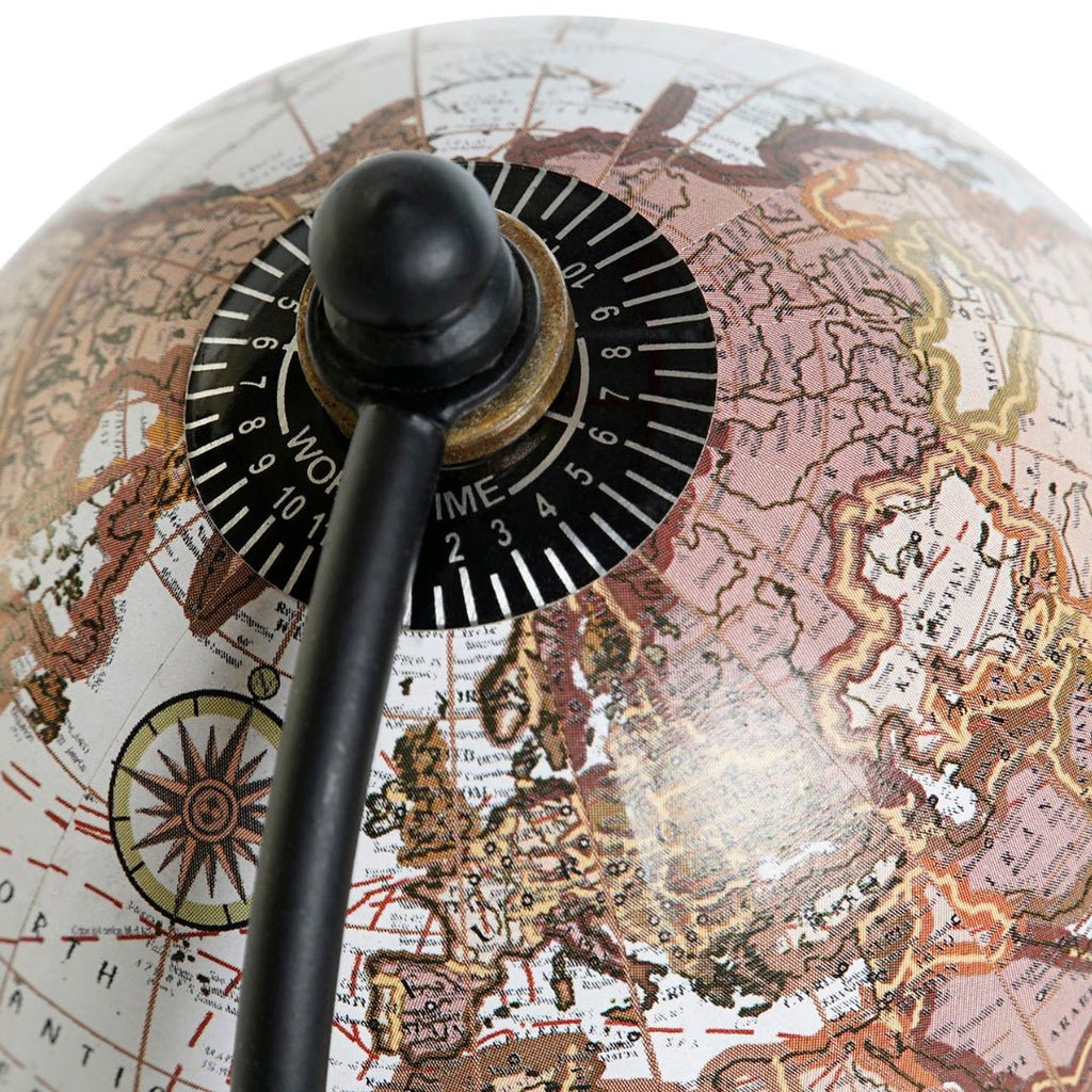 Small Brown Globe on Wooden Base - LUXONAS