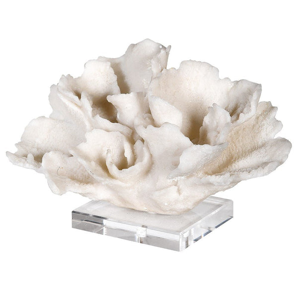 Small Faux Coral Sculpture on Decorative Base