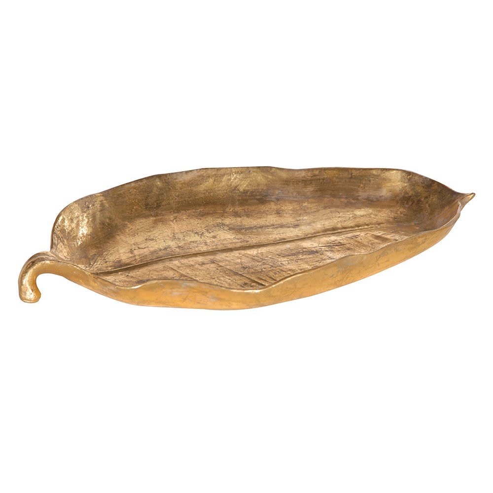 Small Gold Leaf Resin Dish - LUXONAS HOME