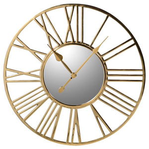 Small Gold Numeral Wall Clock