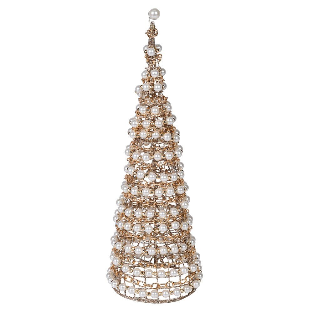 Small Gold Pearl Christmas Tree - LUXONAS
