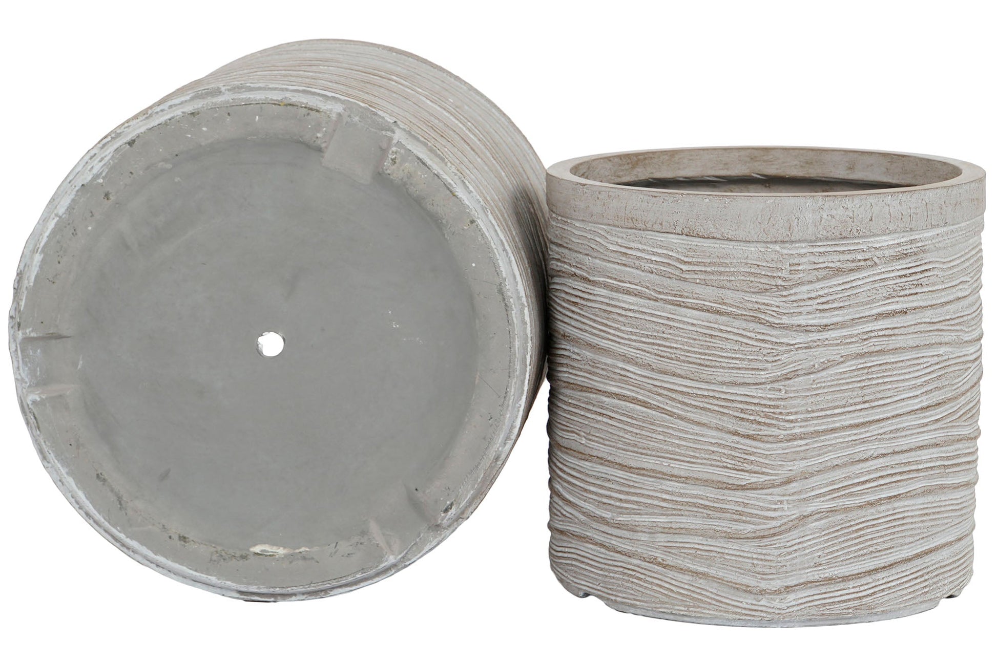 Small Grey Fibre Planter - LUXONAS