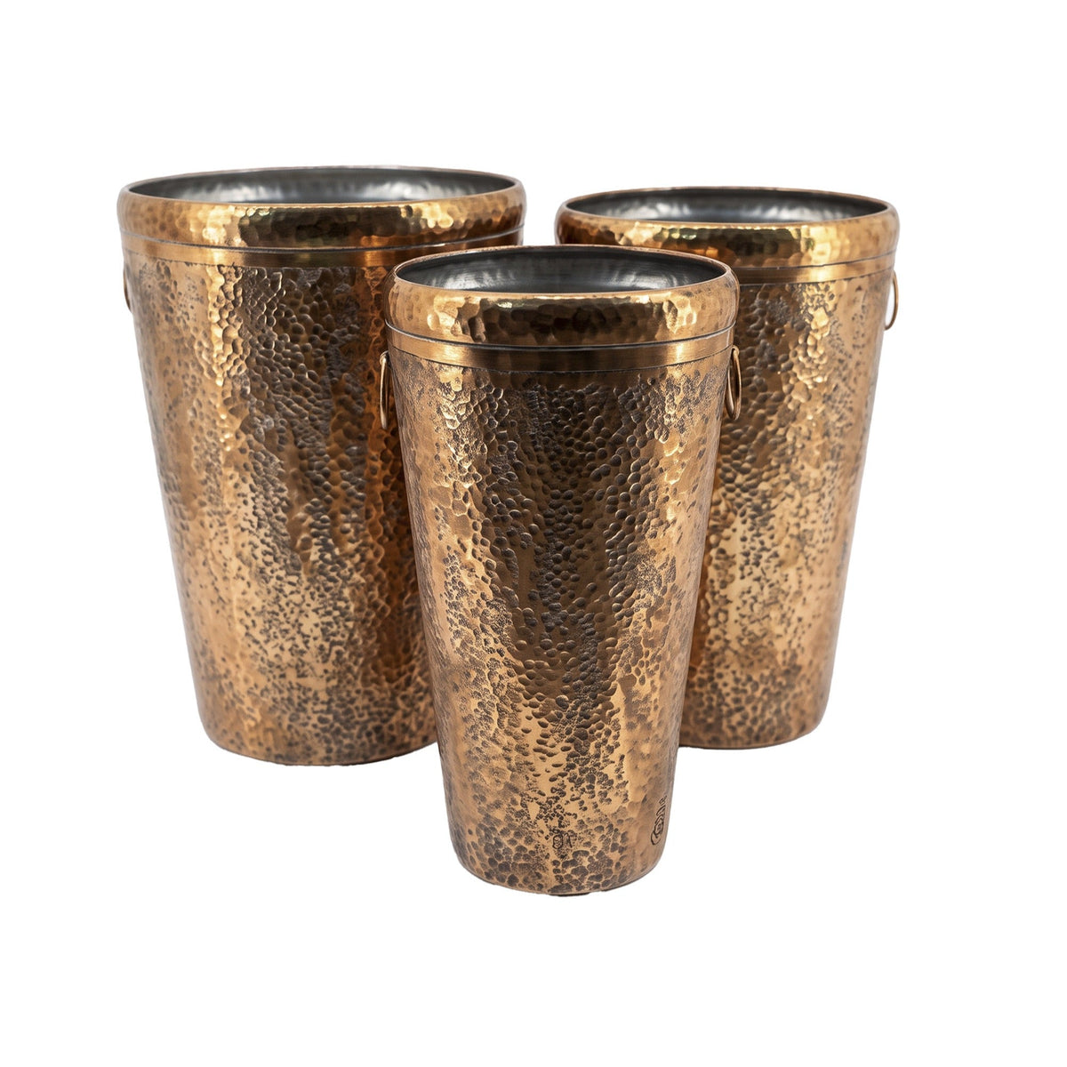 Small Hammered Gold Metal Vase