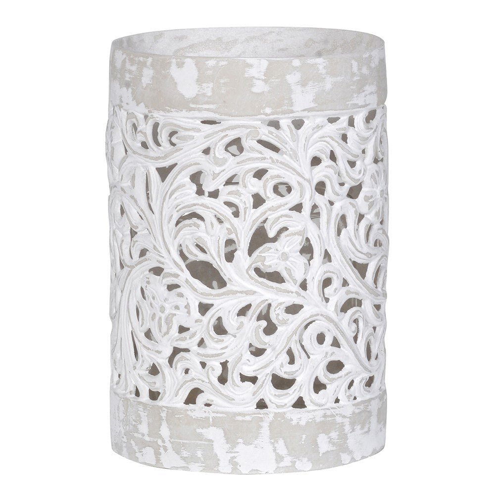 Elegant Small Lace Hurricane Candle Holder