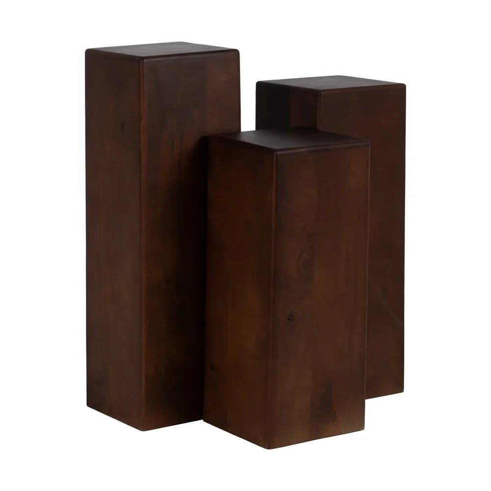 Small Mango Wood Decorative Pillar - LUXONAS