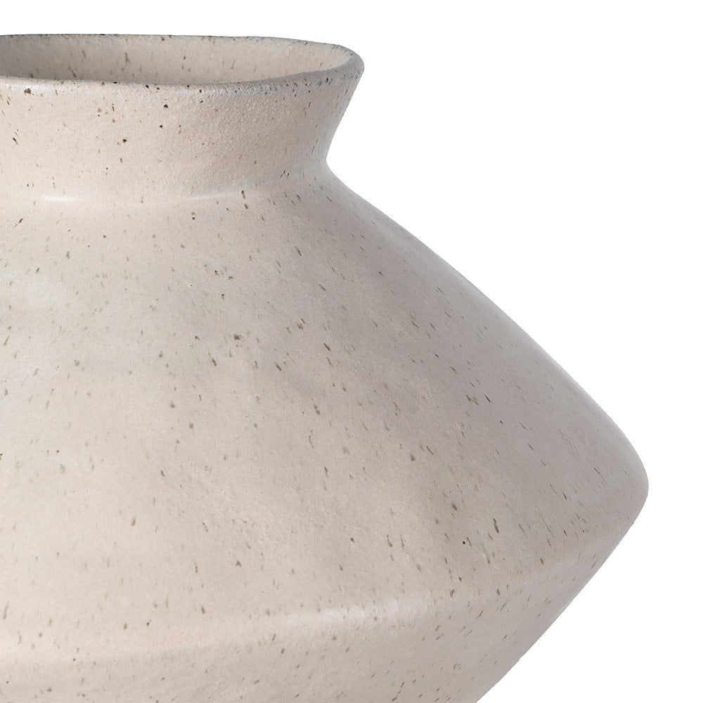 Small Mediterranean Squat Vase in Ceramic, Waterproof - LUXONAS HOME