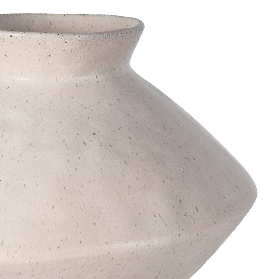 Small Mediterranean Squat Vase in Ceramic