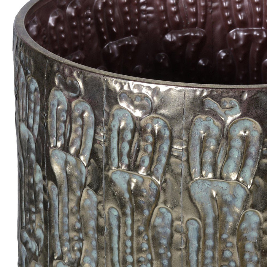 Small Metal Embossed Vase