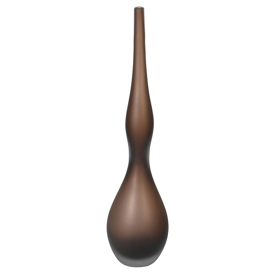Small Sandblasted Glass Thin Curve Vase