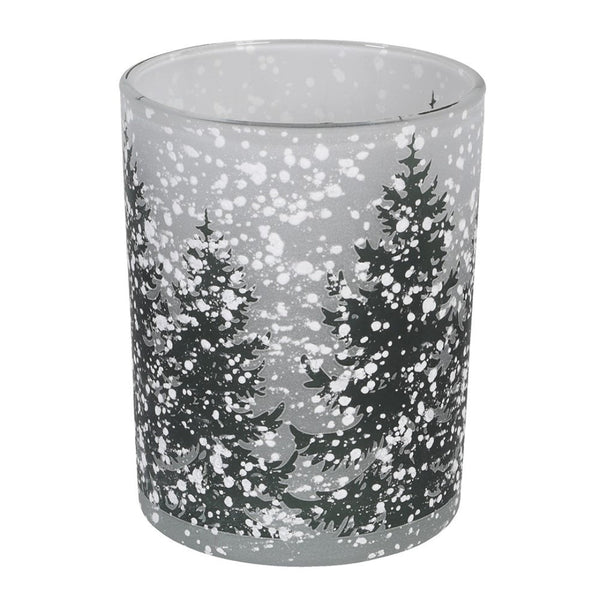 Small Snowy Trees Candle Holder