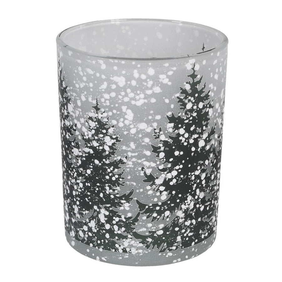 Small Snowy Trees Candle Holder