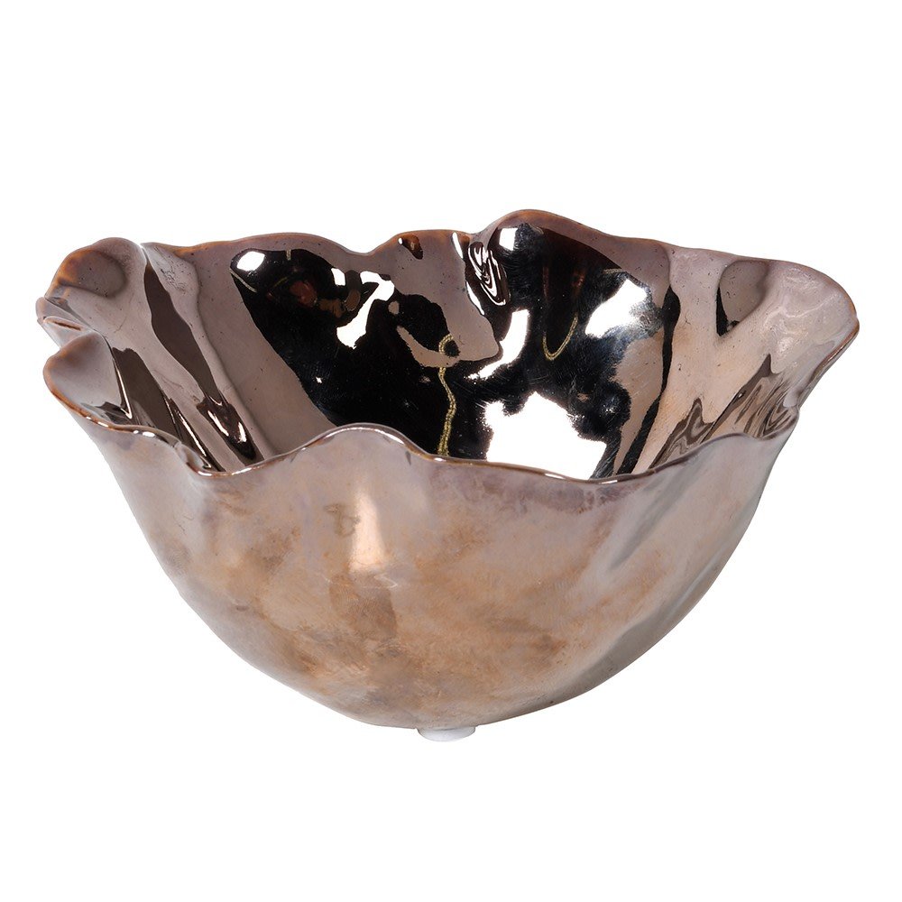 Small Wave Edge Copper Bowl - LUXONAS
