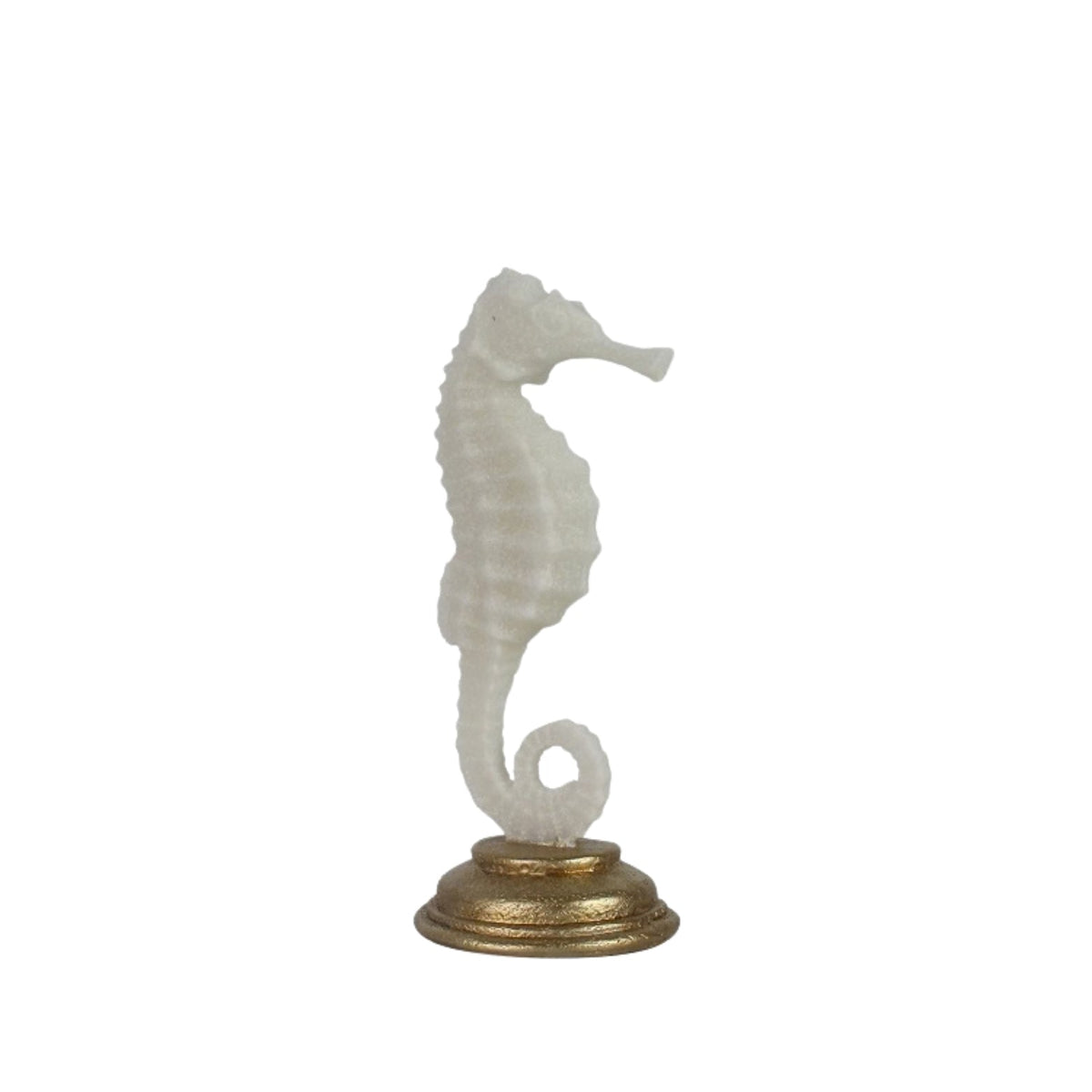 Small White Resin Seahorse
